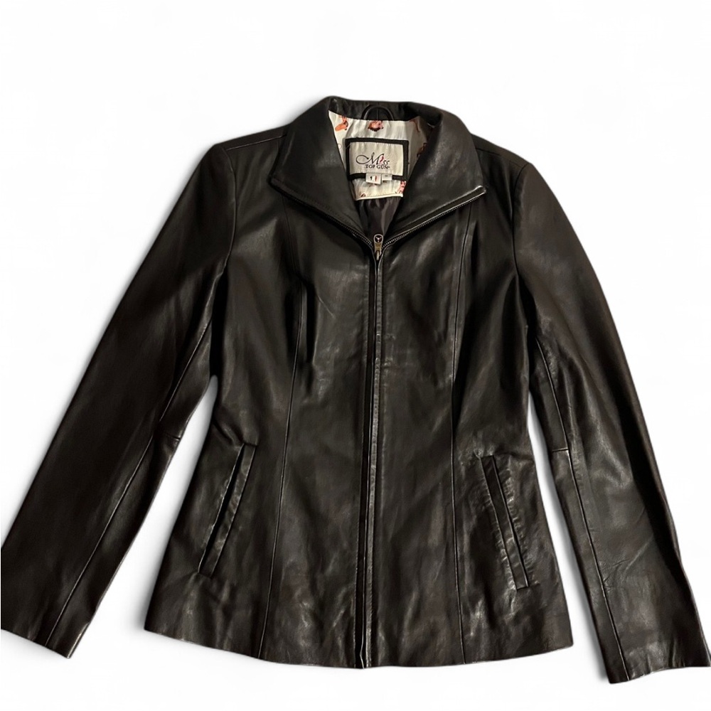 Ella Black Leather Jacket
